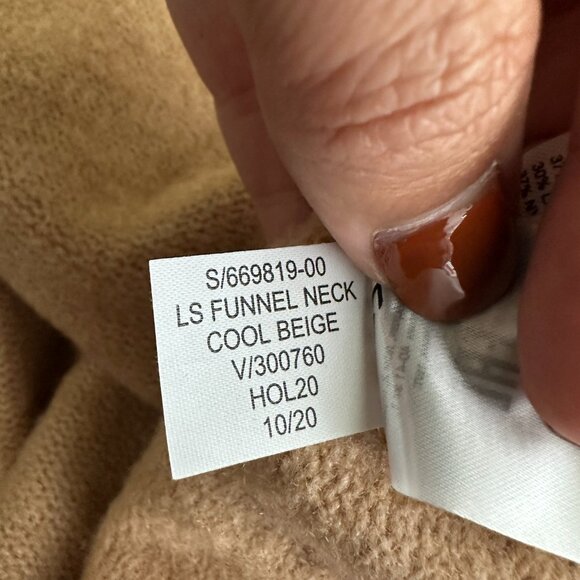 Banana Republic Long Sleeve Funnel Neck Sweater Dress Cool Beige XXSP #BAG10 - Picture 5 of 7